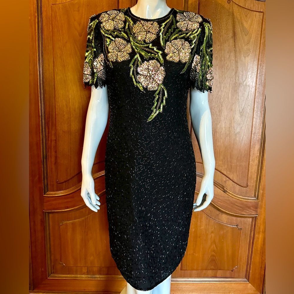 Scala Dress Beaded Sequin Dress Party Wedding Guest Size M